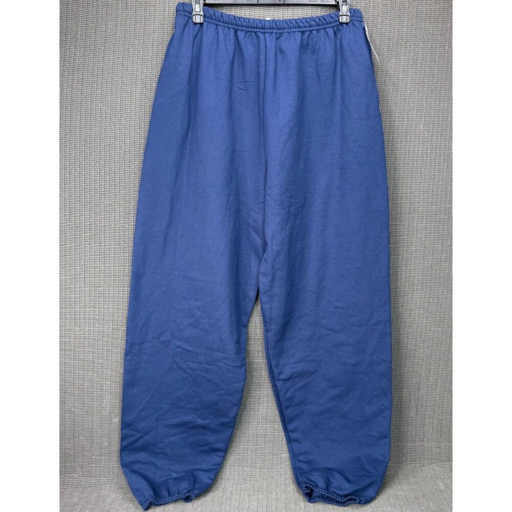 Hanes Ultimate CottonMens Size 2X Blue Sweatpants Elastic Waistband & Ankles